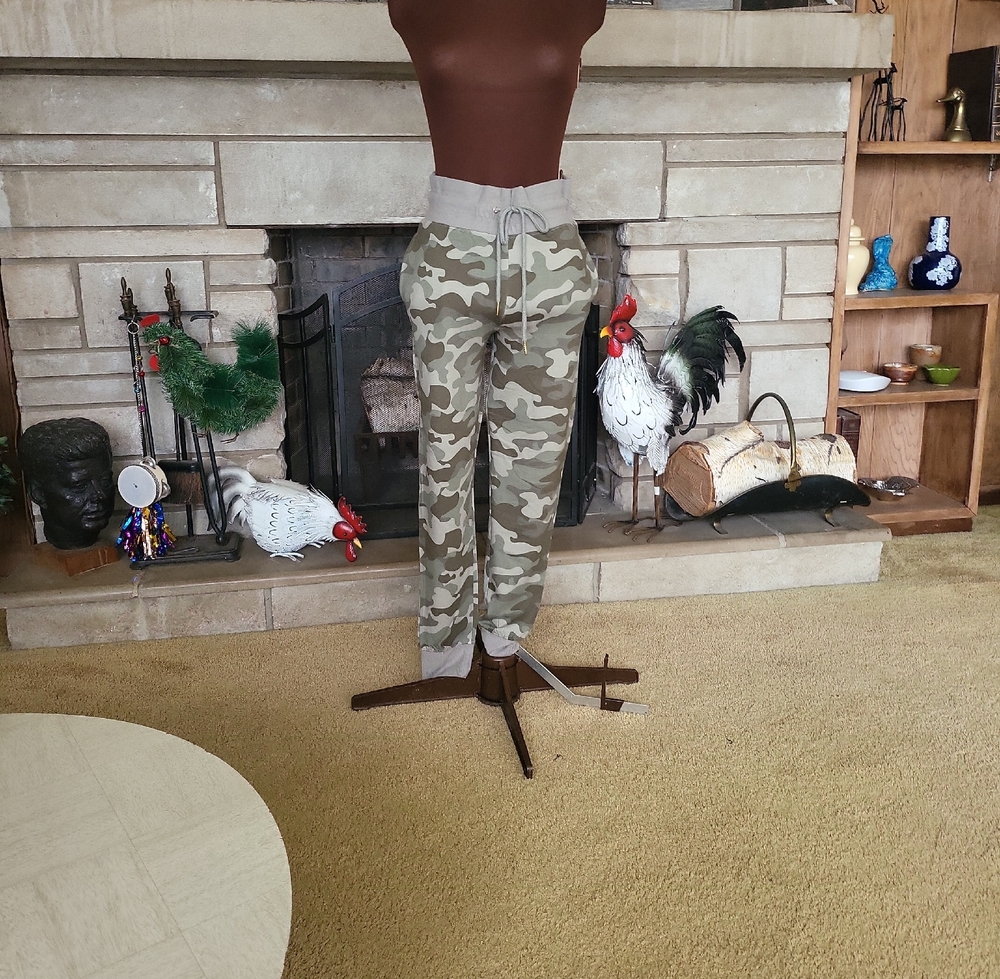 Camo Joggers with Drawstring Waist